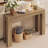 41.3'' Farmhouse Console Table, Narrow Entryway Table with Thick Legs, Light Brown