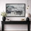Abstrait paysage de montagne gris, images de salon, impression sur toile encadrée sur toile.
