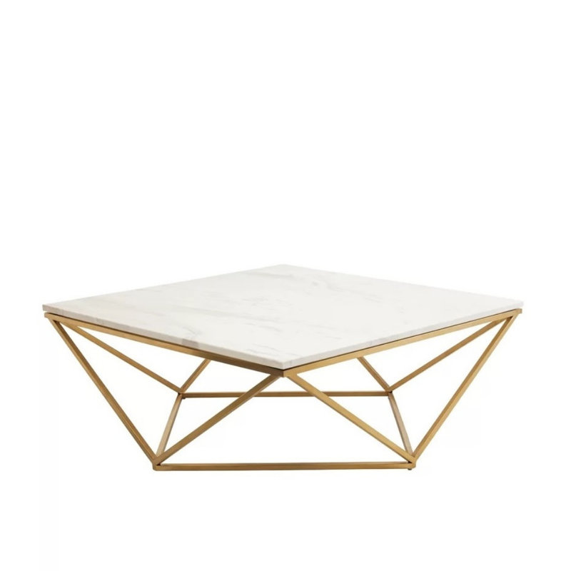 Lot de 2 Table basse gigogne, ronde, 70 cm, avec plateau de effet marbre, cadre en métal, 3