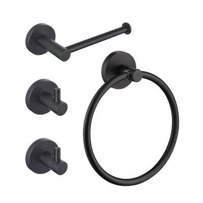Circular 4 - Piece Bathroom Hardware Set