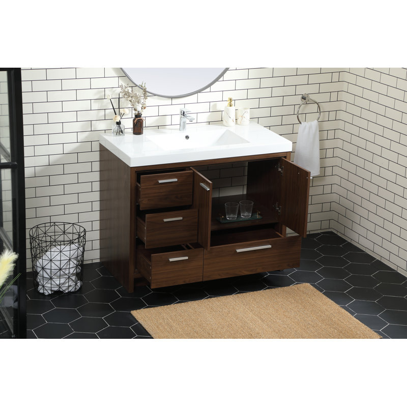 Ensemble de meuble-lavabo simple 42 po Southmead, Noyer