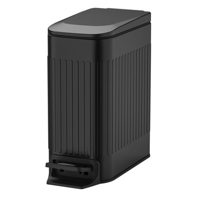 Slim Bathroom Trash Can with Lid Soft Close