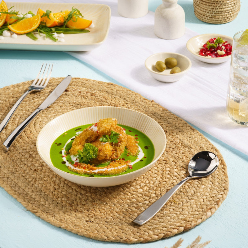 Assiette creuse ronde en porcelaine Paros-Sand Premium, 7x7x1.8"