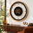 THE GEARS CLOCK Wall Clock with Real Moving Gears SP-LI_ 32 in Round BLACK-WOOD