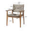 Chaises de patio durables en bois d'acacia avec osier élégant pour l'espace extérieur