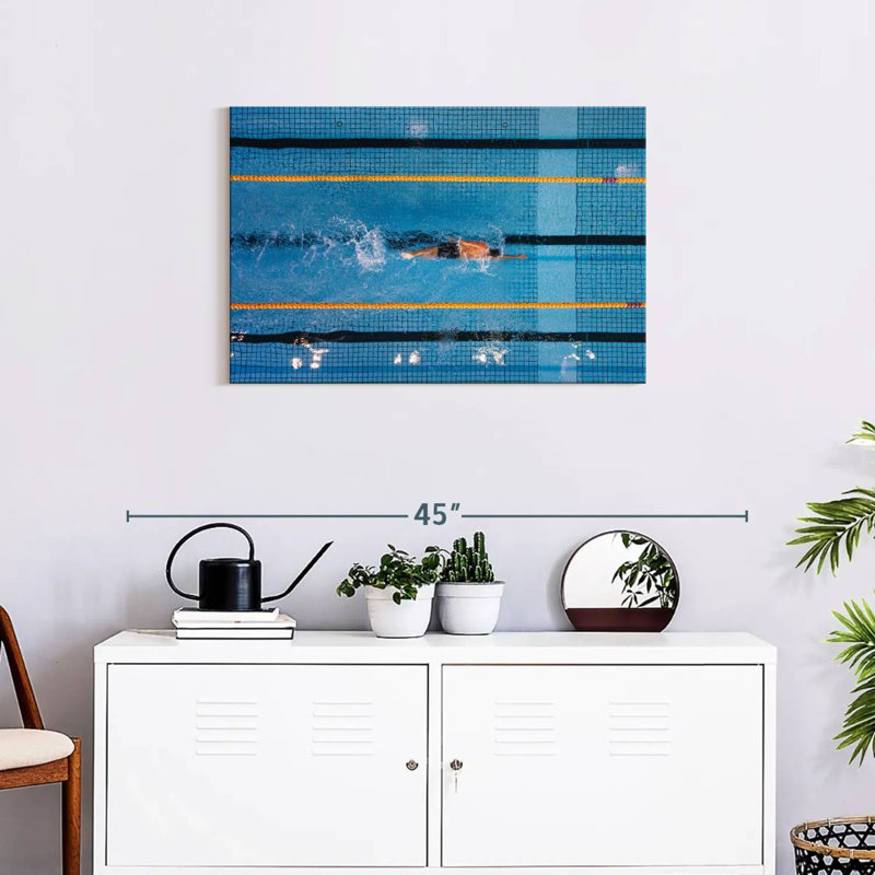 Sireci Man In Swimming Pool, 20" H x 30" W
