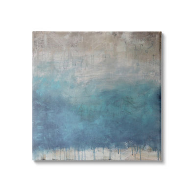 Paint Drip Hatched Blue Abstract Modern Ombre Oversized Stretched Canvas Wall Art By Judi Bagnato am-936_cn_24x24 -  Stupell Industries