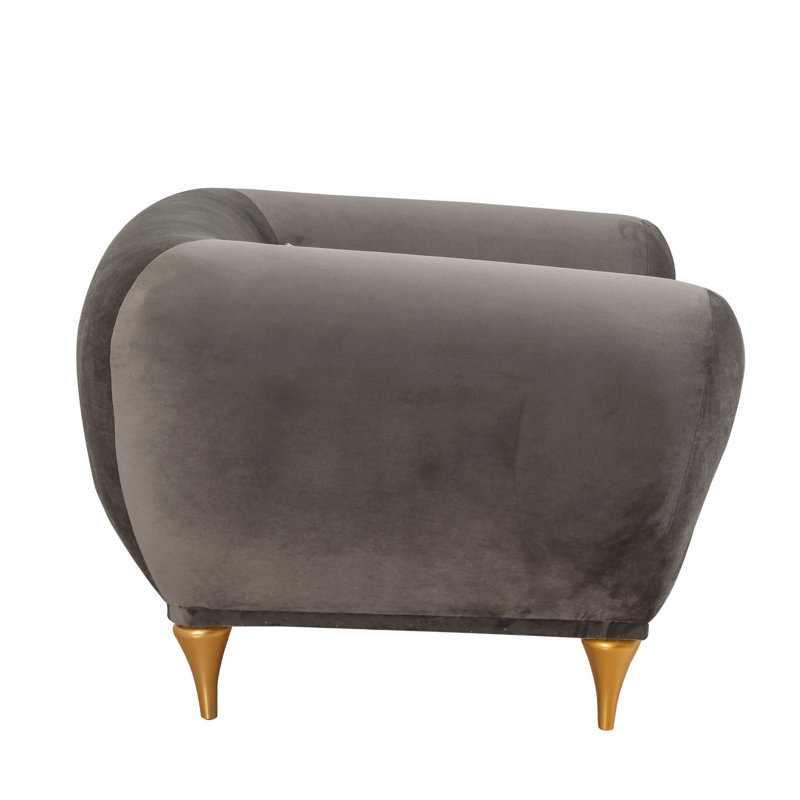 Ensemble de salon 2 pièces Tolzmann, 100 % coton anthracite