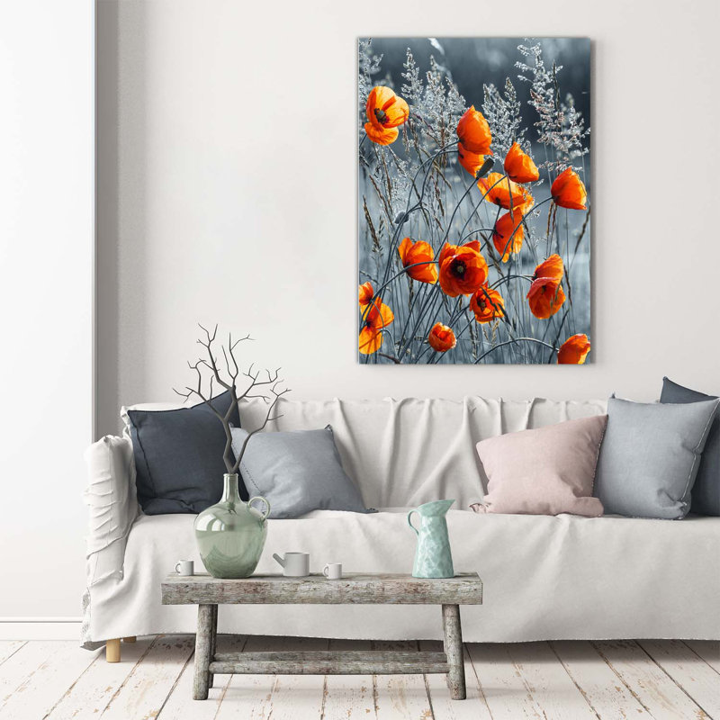 Field Poppies - Wrapped Canvas Print