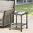Aurora All-Weather Dark Gray Steel Outdoor Side Table