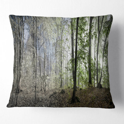 Morning Forest Panorama - Landscape Printed Pillow