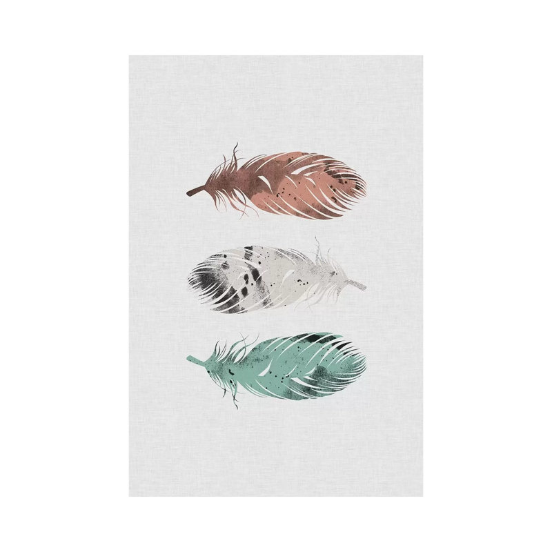 Pastel Feathers by Orara Studio - Wrapped Canvas Print, 152.5 cm H x 101.5 cm W
