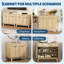 Buffet en bois robuste cannelé - Tablette réglable, tiroir, rangement généreux - Armoire de rangement décorative pour salle à manger, cuisine, salon, vestibule