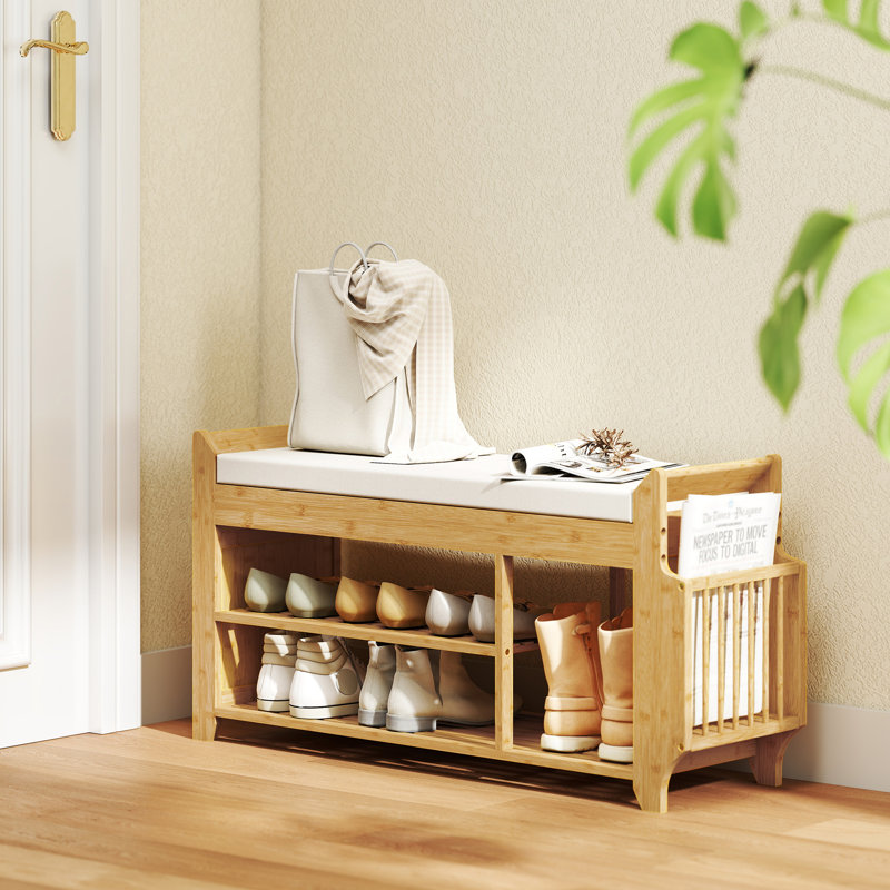 Range-chaussures, banc de rangement pour chaussures avec porte-parapluie latéral pour entrée