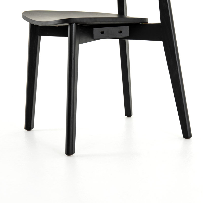 Franco Solid Wood Side Chair, Black