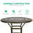 Alcott Hill® 38.48" Patio Height Bar Table, All-weather Cast Aluminum Bar Bistro Table Outdoor Patio Round Dining Table With Umbrella Hole For Balcony, Lawn, Garden, Backyard-133581206
