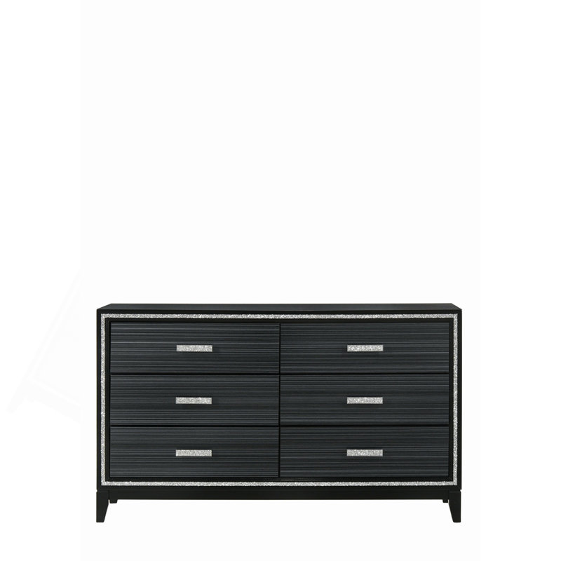 Commode Haiden au fini noir vieilli