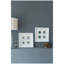 Boîte murale décorative 15,57 po x 1,2 po x 15,7 po S / 2