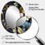 Motif victorien Ricah Cobalt Blue Nouveau Vines - miroir décoratif floral, miroir mural bleu, impression d'art en métal-786125366-786125368