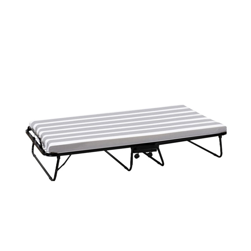 Lit de soutien en acier 39 po avec matelas Inbox Zero