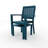 3-Piece Bistro Set, Outdoor Bistro Set, Stackable Metal Square Table and Chairs-1366787863