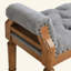 Banc rembourré en bois massif de style Mid-Century, banc de bout de lit avec accoudoirs roulés, repose-pieds capitonné classique avec garniture cloutée, banc de fenêtre pour chambre à coucher, vestibule, garde-robe-133344497-133344500-133344501
