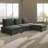 106.3'' L-Shaped Modular Sectional Sofa – 3-Chair + 1 Ottoman Set, Solid Wood Frame & High-Density Foam for Living Rooms/Apartments-859190987