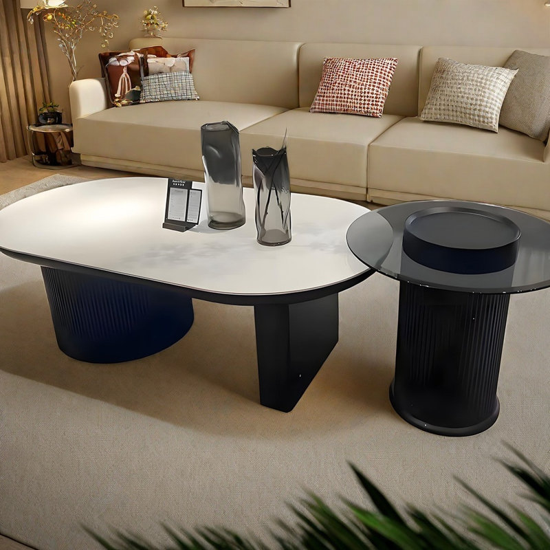 Combinaison de table de bout Rock Rock, Noir, noir, noir, noir