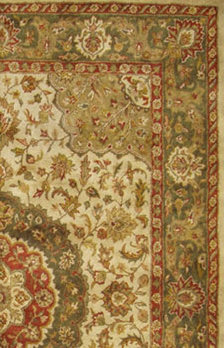 Tapis ivoire / sauge Tabriz Med Signature Heirloom, 10' x 14'