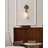 Antique Brass 1-Light Alabaster Cylinder Wall Sconce