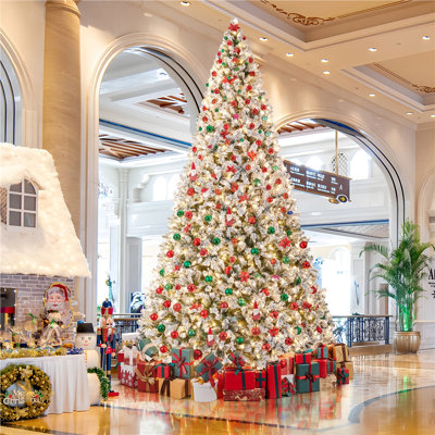 Pre-lit Flocked Artificial Christmas Tree