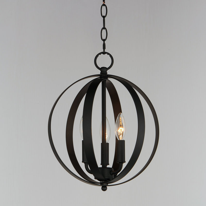 Luminaire suspendu sphérique unique à 3 lumières Albano