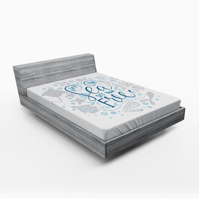 Nautical Microfiber Fitted Sheet, Full Fitted Sheet