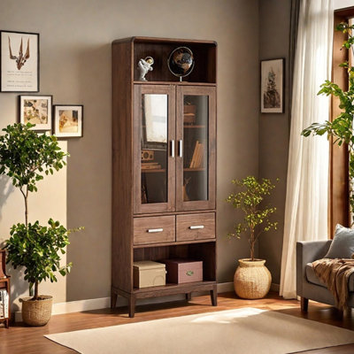 Pure solid wood bookcase