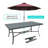 Rectangular Outdoor Dining Table With Umbrella Hole , 40'' in. W 6.9'' in. D