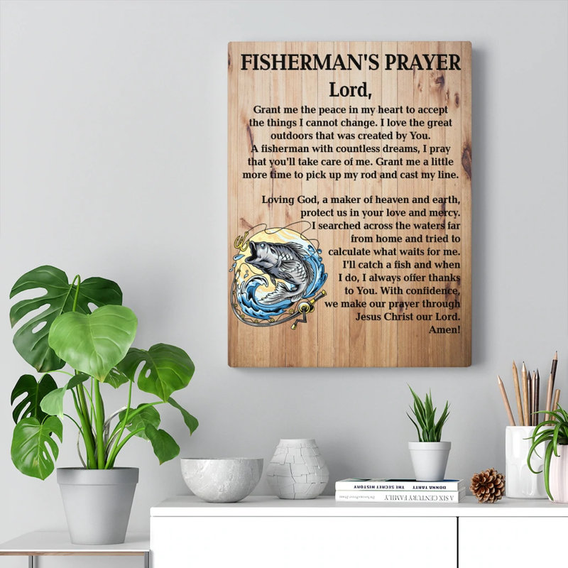 Pêches de pêche, toile Catholique_304836, H 16 po x l 12 po x P 1,25 po