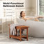 Banc de douche 30 po, tabouret de douche imperméable avec tablette, capacité de poids de 400 lb et pieds antidérapants, pour intérieur / extérieur, teck-1079058449-1079058543