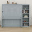 Lit escamotable avec bureau et bibliothèque Murphy - lit mural pliable, mobilier peu encombrant-864761938-864761949