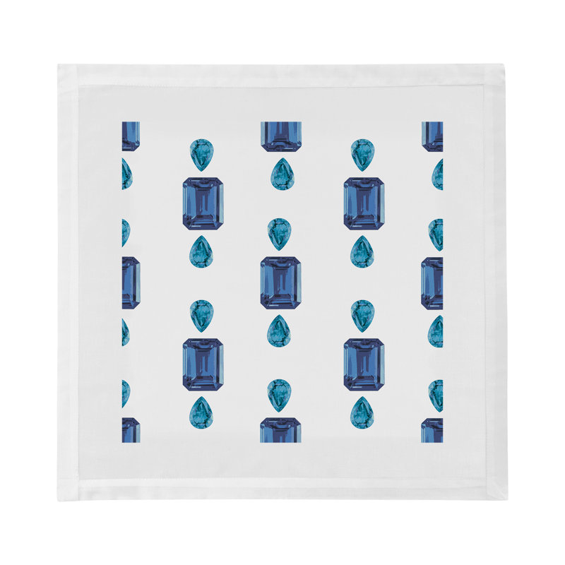 Gem Cotton Blend Square Napkins, White