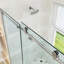 Porte de douche coulissante simple sans cadre avec verre transparent 55 "- 59" x H 75 "-94489782