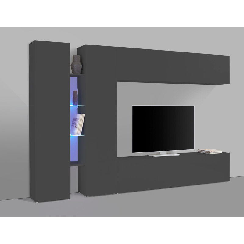Maruska Unfinished Floating Entertainment Centre for TVs up to 70", Grey Anthracite