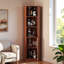 Grande armoire de coin avec espace de rangement et porte perforée en métal