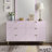 Earven 6-Drawer Double Dresser in Pink High Gloss