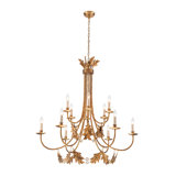 Sweet Olive 12 Light Chanelier - Gold