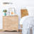Natural Rubberwood Three-Drawer Cabinet (1Pc)