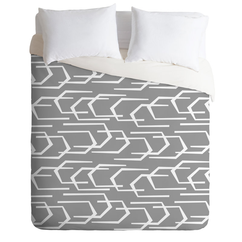 Modern & Contemporary Polyester Duvet Cover, King Duvet Cover + 2 Shams