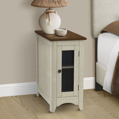 Table d'appoint, table de bout, table d'appoint, table de chevet étroite, chambre à coucher, lampe, rangement