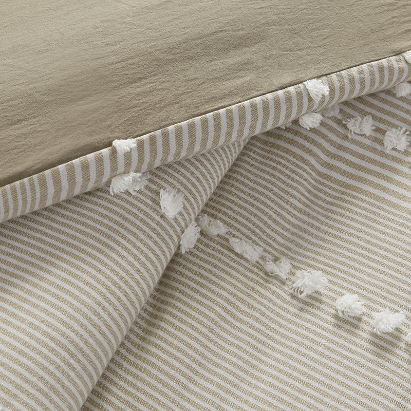 Literie en coton Meosha, Housse de couette très grand + 2 taies décorativ