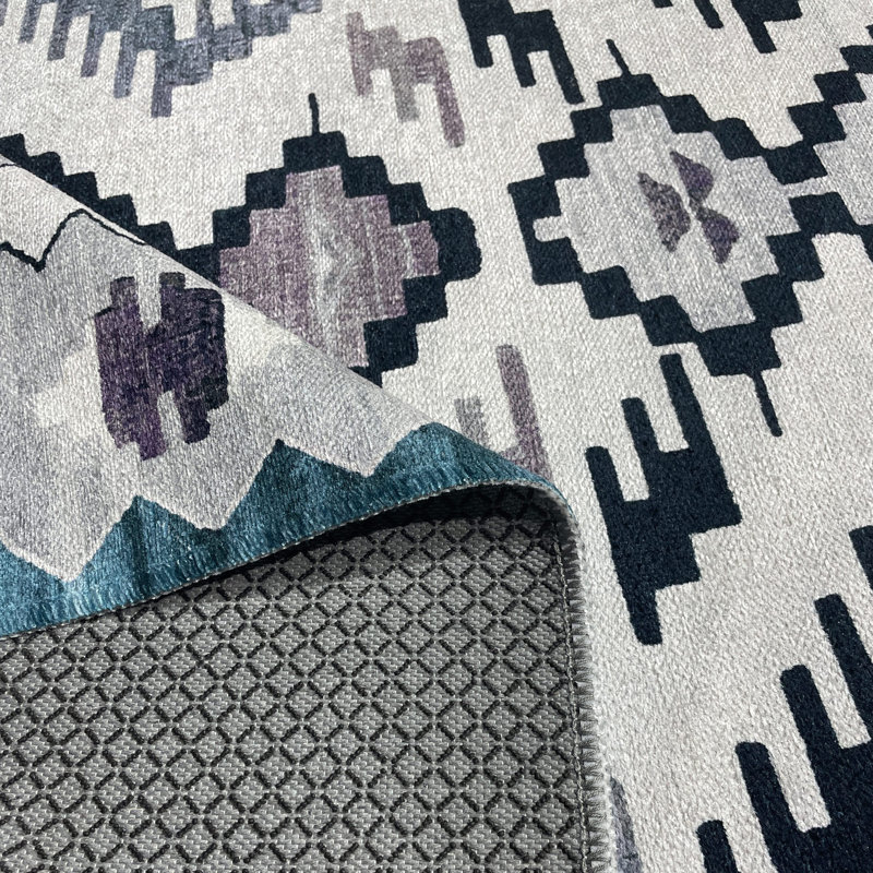 Tapis Zyir avec envers antidérapant, Rectangle 6 pi 7 po x 9 pi 7 po