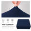 Stretch Square Ottoman Cover 40X40x15 Inch Folding Storage Stool Furniture Protector Soft Rectangle Slipcover With Elastic Bottom Navy